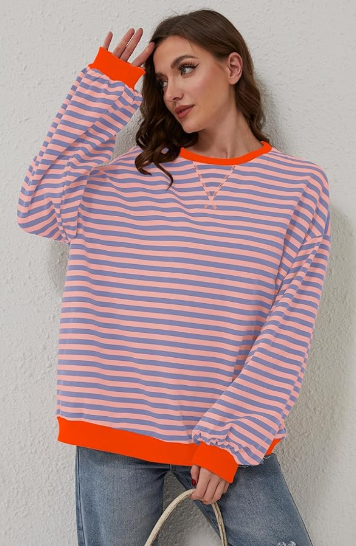 Anna™ l Trui Gestreept Oversized