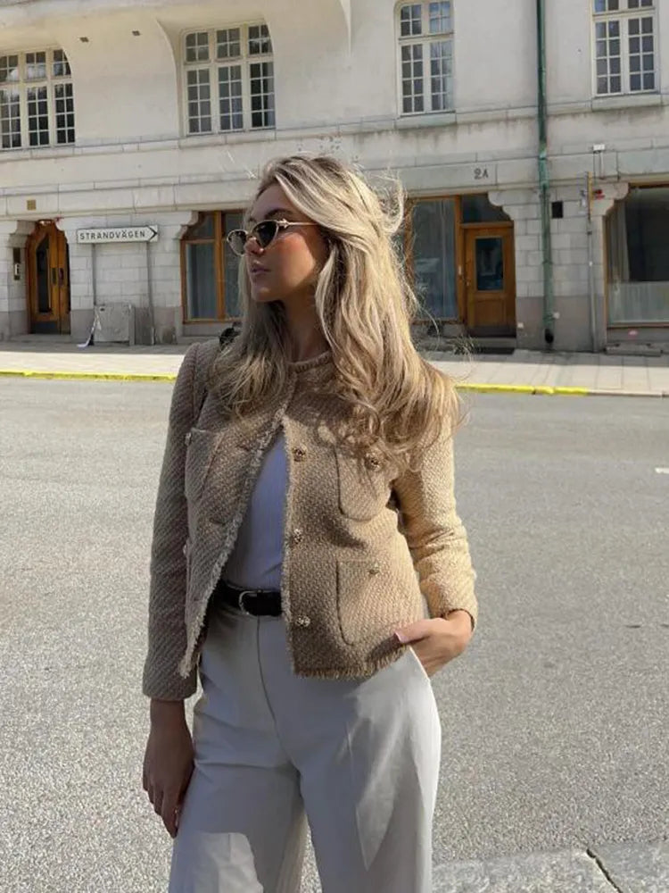 Isabel™ l Tweed Jas Cropped