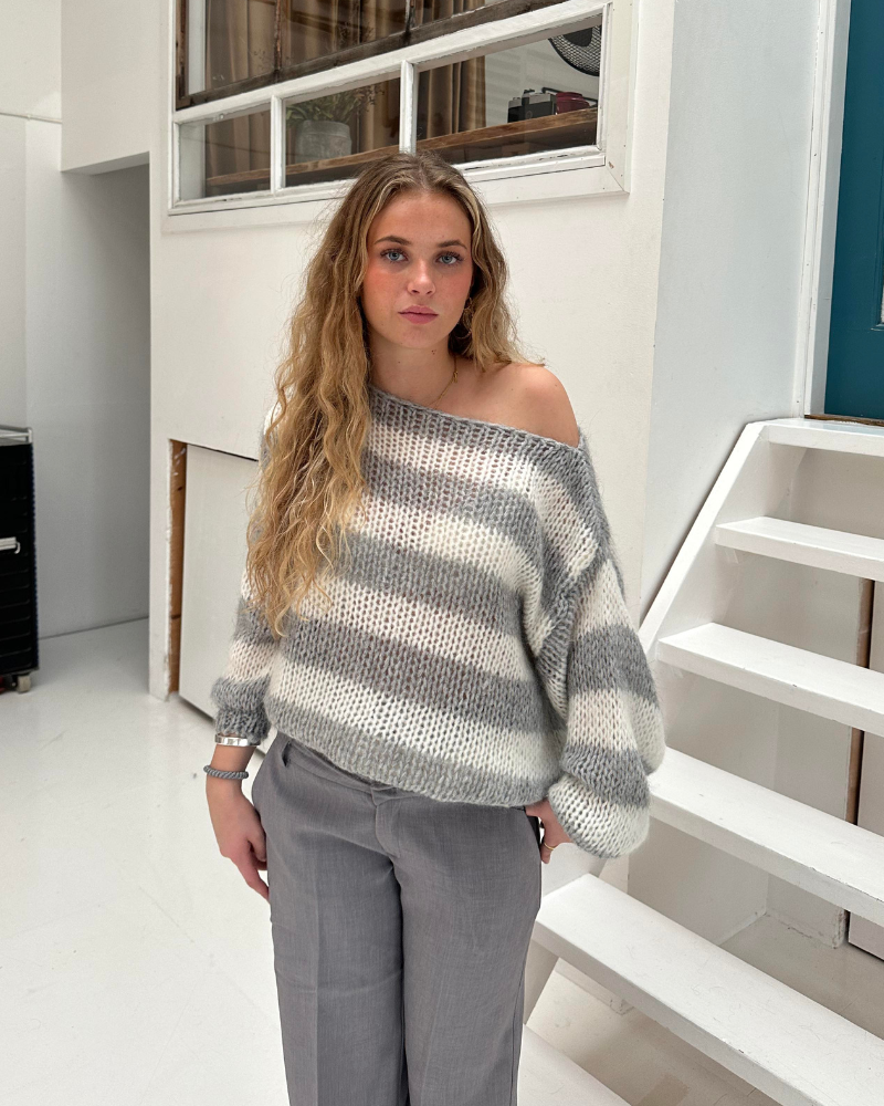 Louisa™ l Gebreide Trui Gestreept