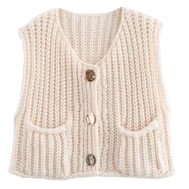 Aileen™| Gebreid Gilet Mouwloos