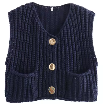 Aileen™| Gebreid Gilet Mouwloos