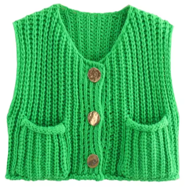 Aileen™| Gebreid Gilet Mouwloos