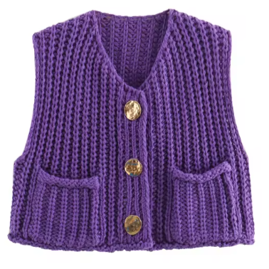 Aileen™| Gebreid Gilet Mouwloos