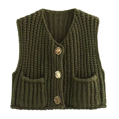 Aileen™| Gebreid Gilet Mouwloos