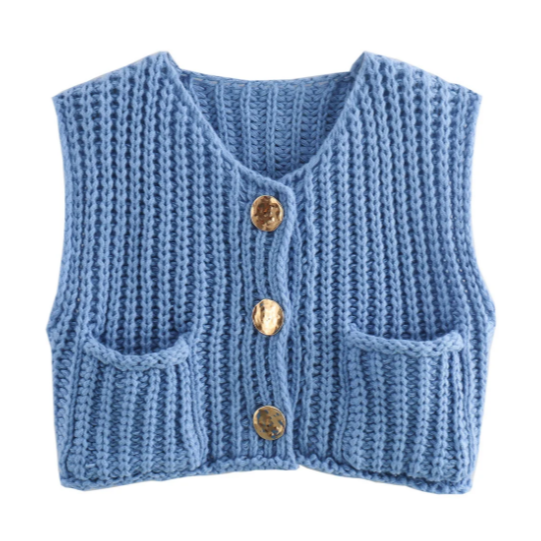Aileen™| Gebreid Gilet Mouwloos
