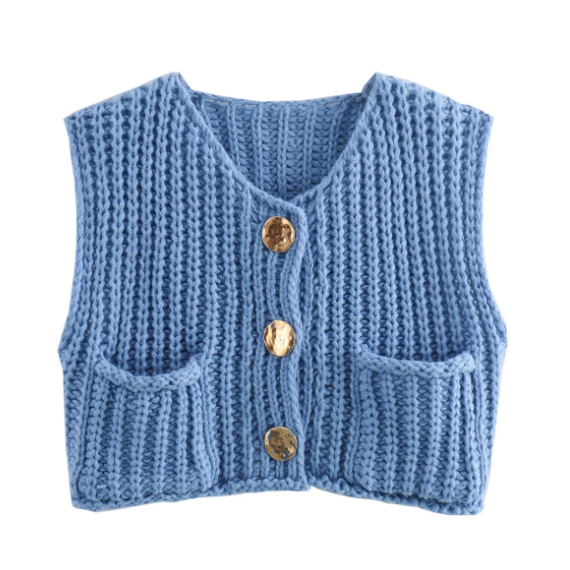 Aileen™| Gebreid Gilet Mouwloos