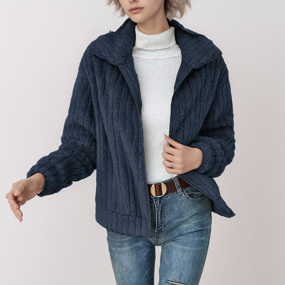 Sarah™ | Vest Teddy met Rits