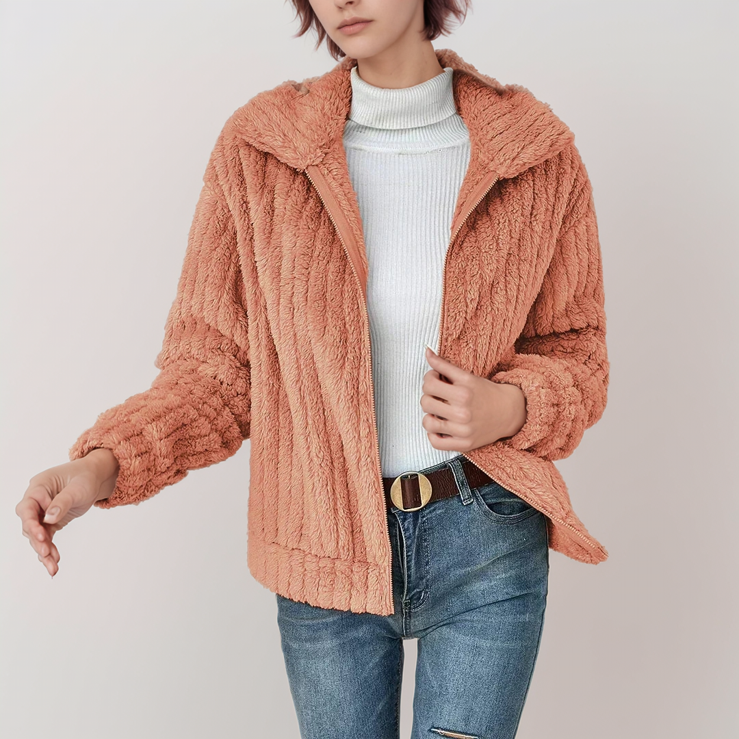 Sarah™ | Vest Teddy met Rits
