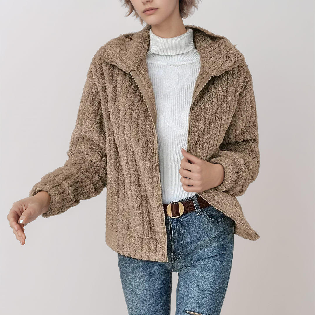 Sarah™ | Vest Teddy met Rits