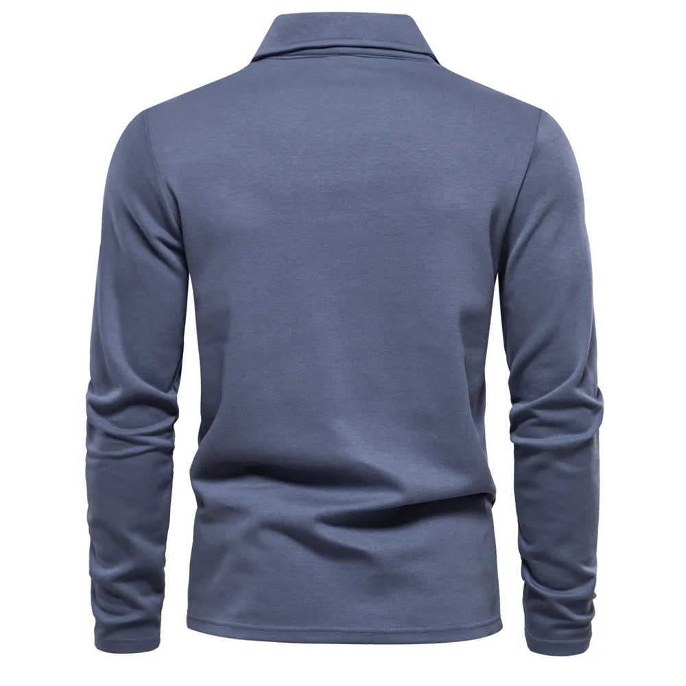 Novan™ l Polo Shirt Lange Mouwen Katoen
