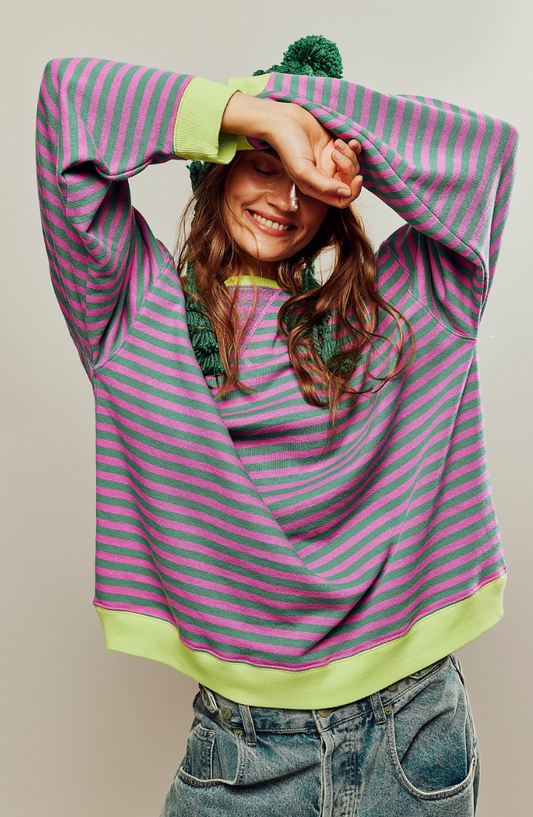 Anna™ l Trui Gestreept Oversized