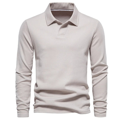 Novan™ l Polo Shirt Lange Mouwen Katoen