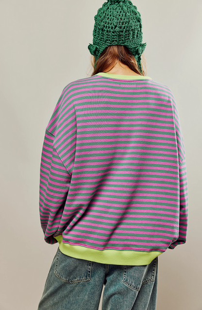 Anna™ l Trui Gestreept Oversized