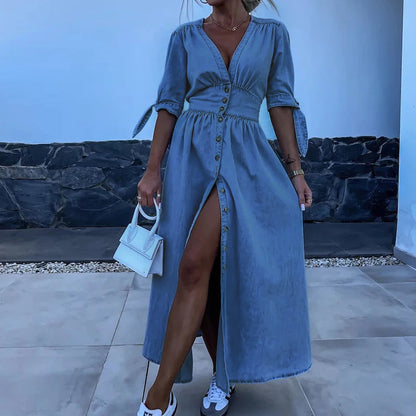 Alice™| Elegante Denim Jurk