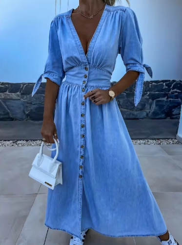 Alice™| Elegante Denim Jurk