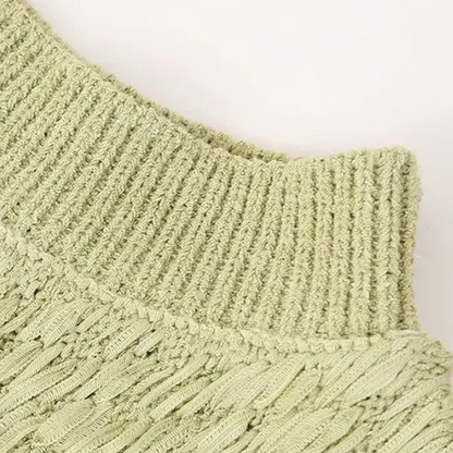 Eveline™| Gestikte Sweater Mouwloos