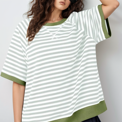 Anna™ l T-Shirt Gestreept Oversized