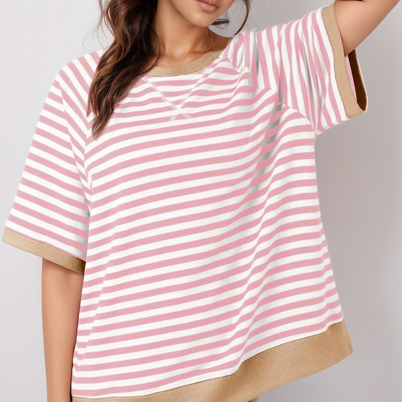 Anna™ l T-Shirt Gestreept Oversized
